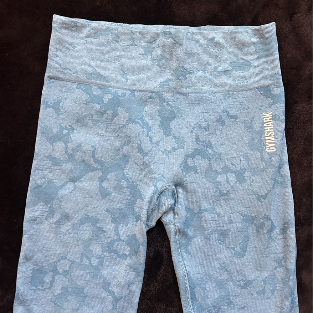 Gymshark Light Blue Camo Seamless Leggings